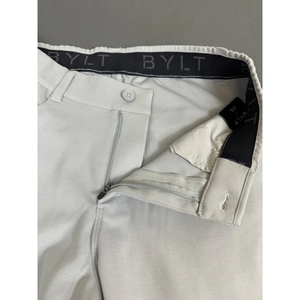 Bylt Lux Slim Fit Pants Fawn Grey Mens 32x30 2-Way Stretch UPF50 MBP0635